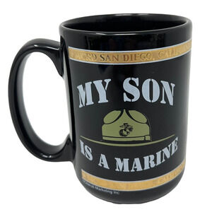 My Son Is A MARINE Large Coffee Mug Cup - MCRD - San Diego Recruit Depot NEW